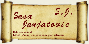 Saša Janjatović vizit kartica